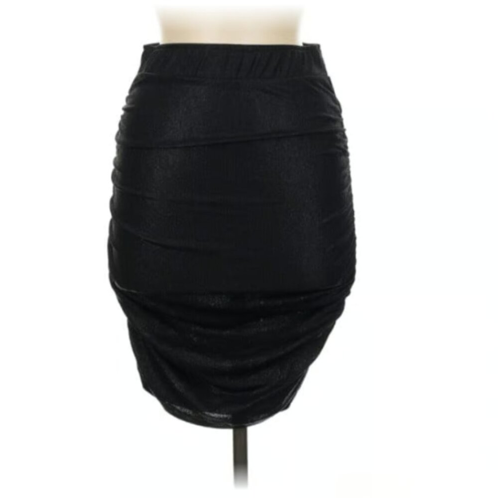 EUC! MIKUTA The Black Glitter Base Skirt XS - Picture 2 of 5